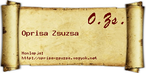 Oprisa Zsuzsa névjegykártya